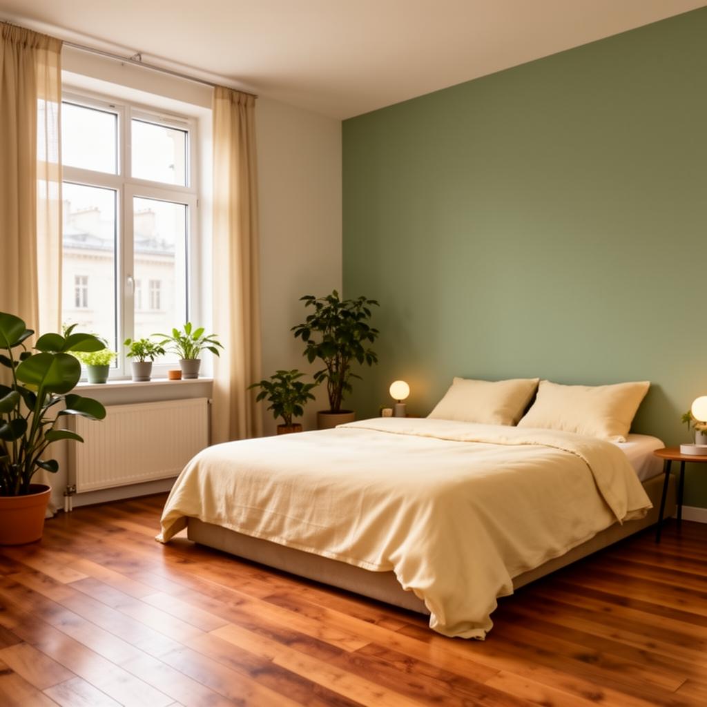 A bright, peaceful furnished room representing a supportive home interior
